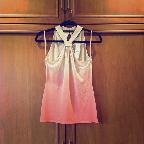 Peach to champagne ombré sparkle tank top - Picture 3 of 8